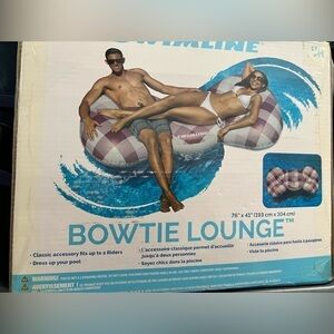 SWIMLINE 76” INFLATABLE BOWTIE LOUNGE 2 PERSON POOL FLOAT NEW IN BOX
